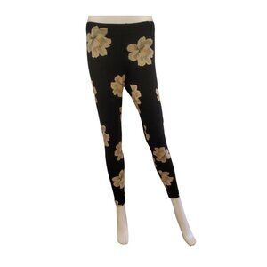 Old Navy Black Leggings with Florals